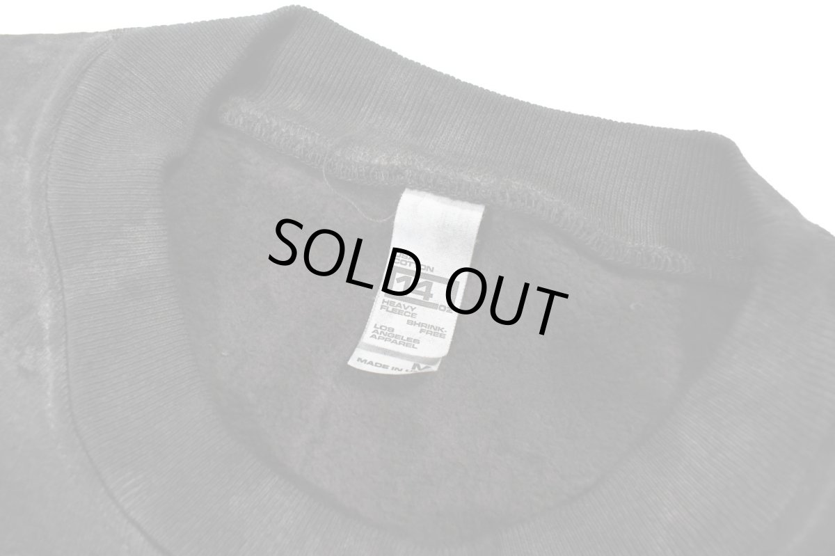 画像4: Los Angeles Apparel 14oz Drip Dye Crewneck Sweat Shirt Black ロサンゼルスアパレル (4)