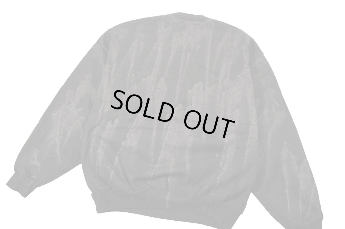 画像5: Los Angeles Apparel 14oz Drip Dye Crewneck Sweat Shirt Black ロサンゼルスアパレル (5)