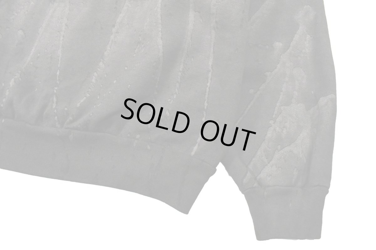 画像3: Los Angeles Apparel 14oz Drip Dye Crewneck Sweat Shirt Black ロサンゼルスアパレル (3)