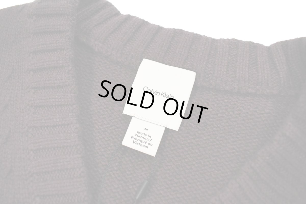 画像4: Calvin Klein V-Neck Knit Sweater Brown カルバンクライン (4)