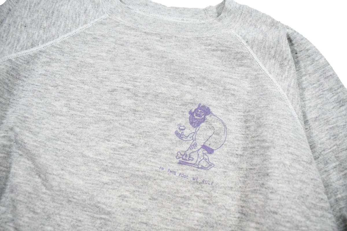 画像2: Used Hanes Print Raglan Sleeve Sweat Shirt "East carolina University Underwater Hockey Team" made in USA 両面プリント (2)