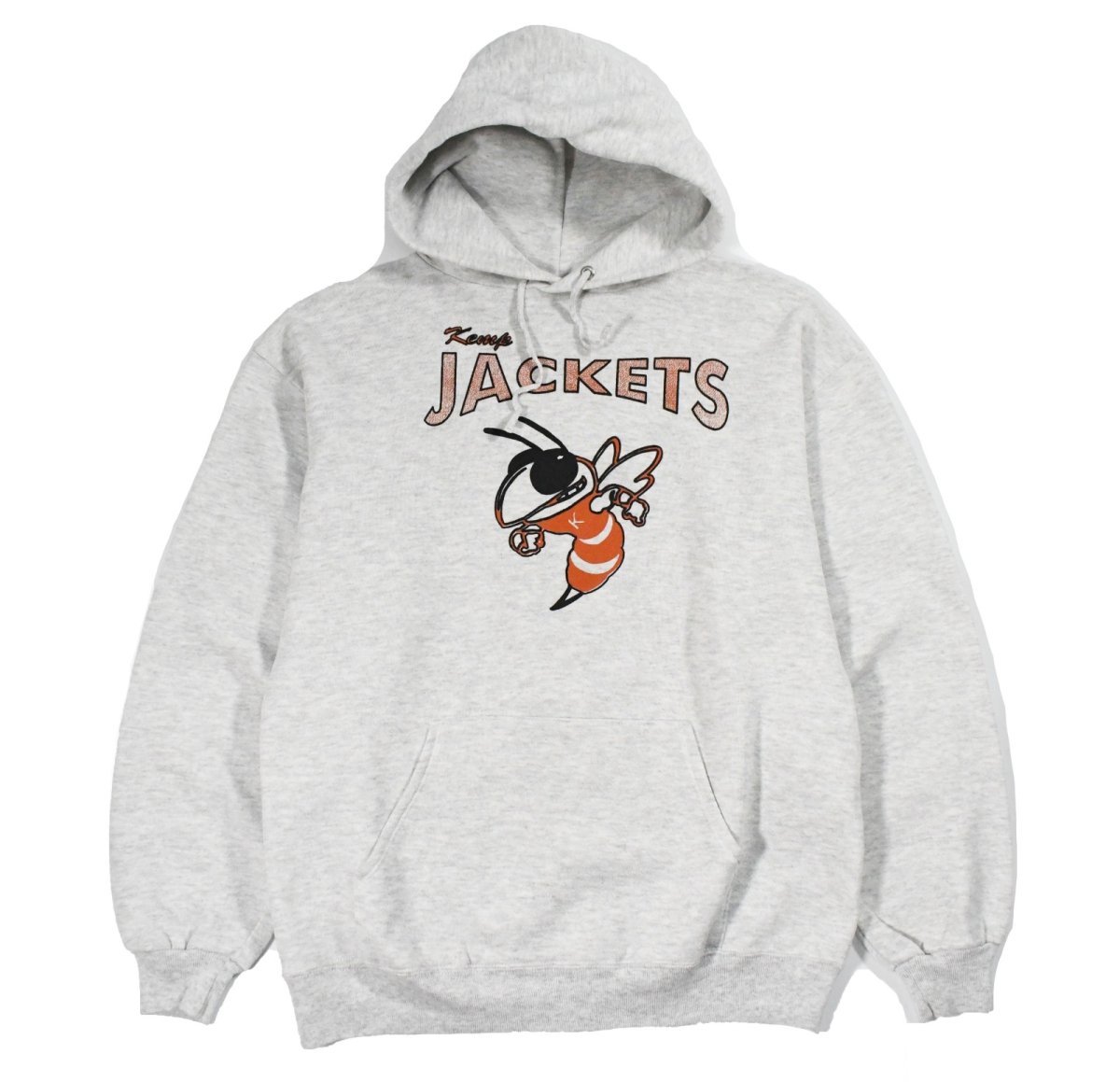 画像1: Used Jerzees Print Sweat Hoodie "Kemp Yellow Jackets" made in USA 両面プリント (1)