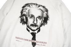 画像2: Used Hanes Print Raglan Sleeve Sweat Shirt "Albert Einstein" (2)