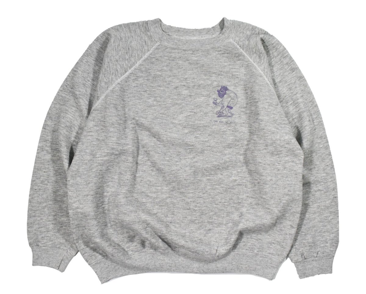 画像1: Used Hanes Print Raglan Sleeve Sweat Shirt "East carolina University Underwater Hockey Team" made in USA 両面プリント (1)