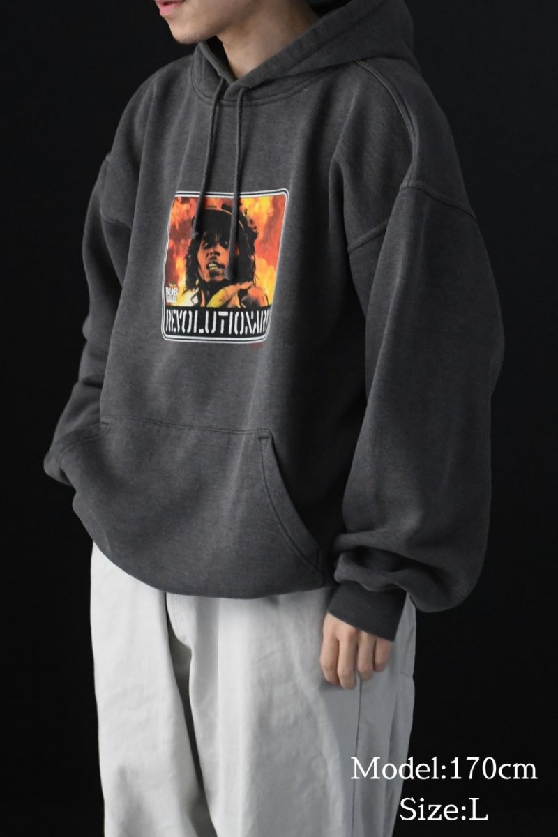 画像5: Used Print Sweat Hoodie "Bob Marley" (5)