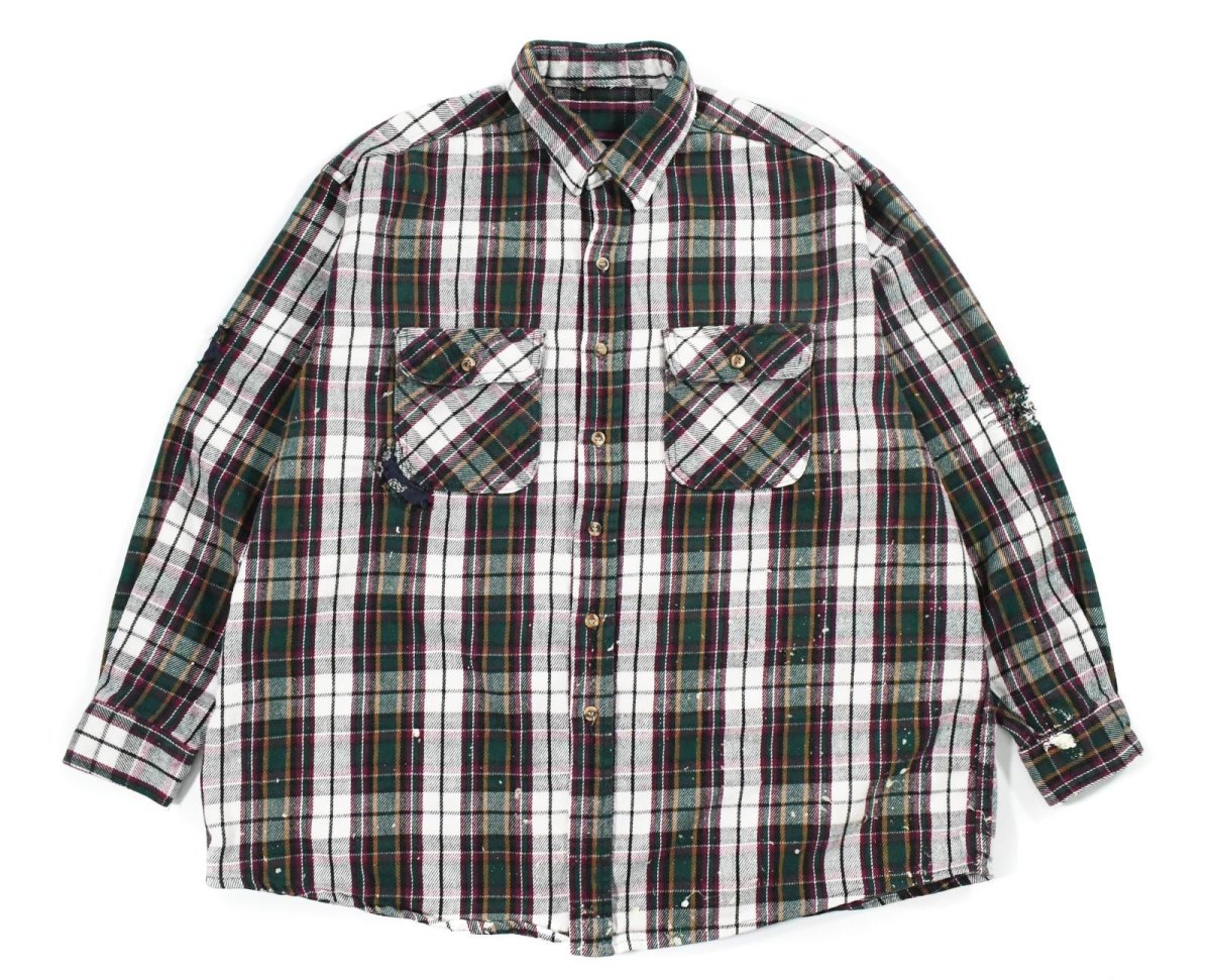 画像1: Used Customized Heavy Flannel Shirt made in USA (1)
