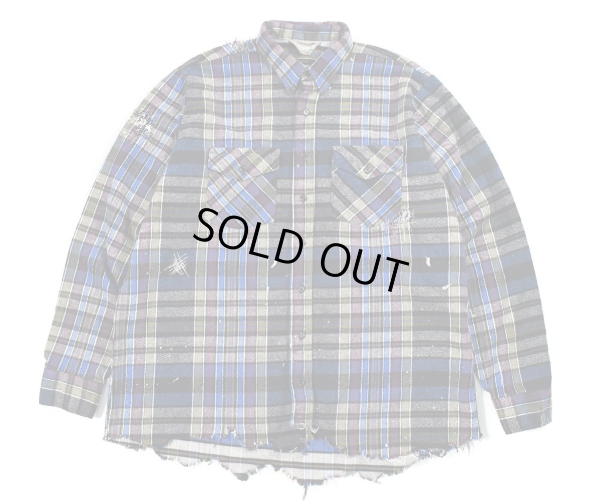 画像1: Used Winter Run Customized Heavy Flannel Shirt made in USA (1)