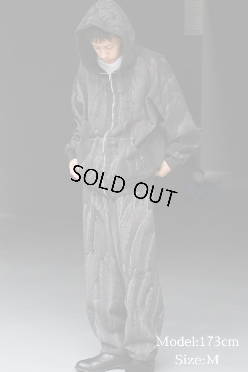 画像6: Los Angeles Apparel 14oz Drip Dye Full Zip Sweat Hoodie Black ロサンゼルスアパレル (6)