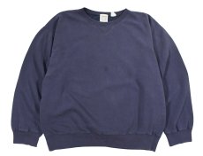 画像1: Used Gap Blank Sweat Shirt Navy (1)