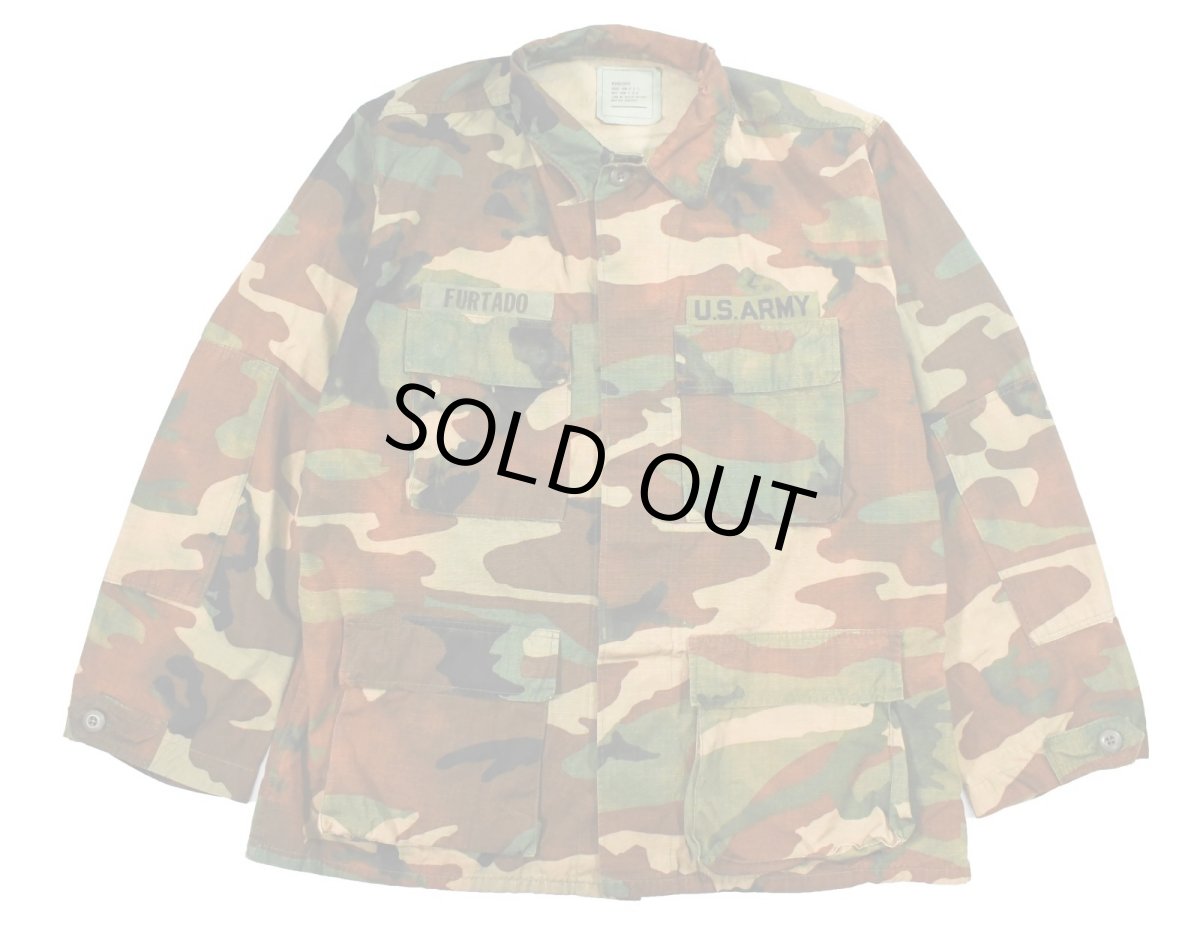 画像1: Used Us Military Bleached BDU Coat Woodland Camo (1)