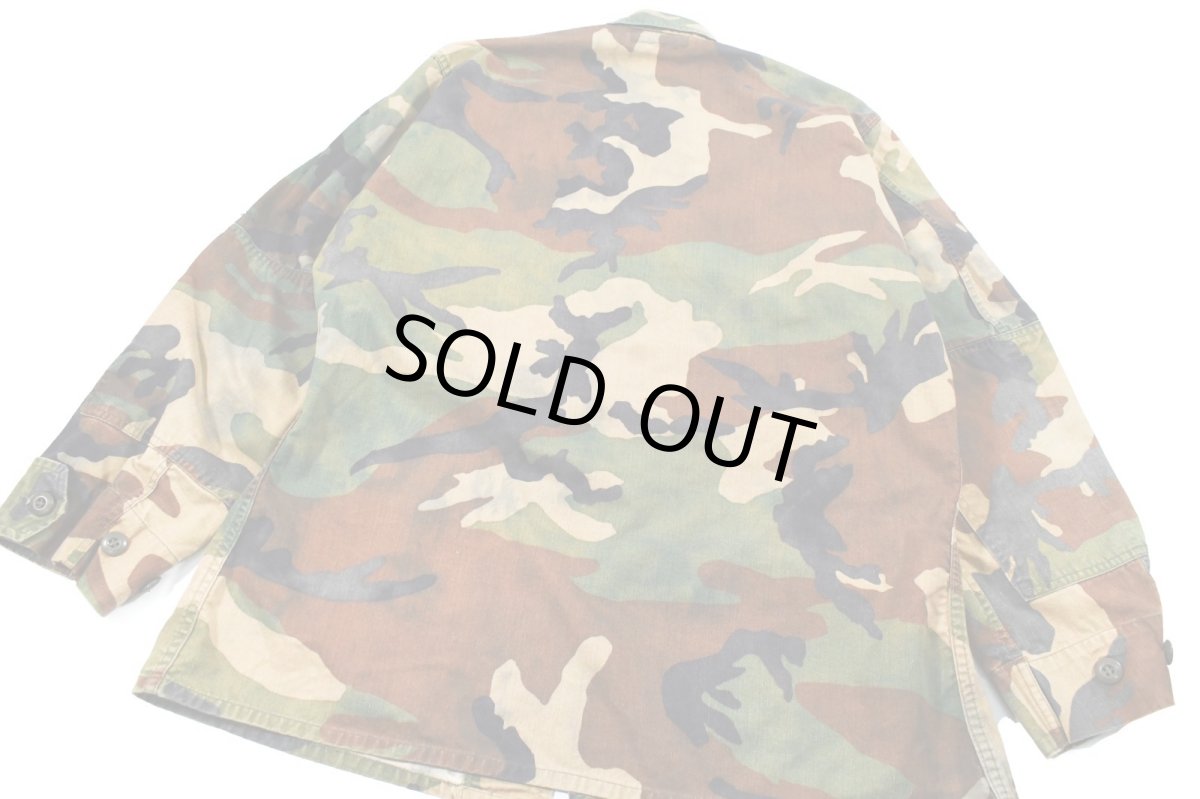画像6: Used Us Military Bleached BDU Coat Woodland Camo (6)