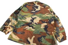 画像6: Used Us Military Bleached BDU Coat Woodland Camo (6)