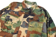 画像2: Used Us Military Bleached BDU Coat Woodland Camo (2)