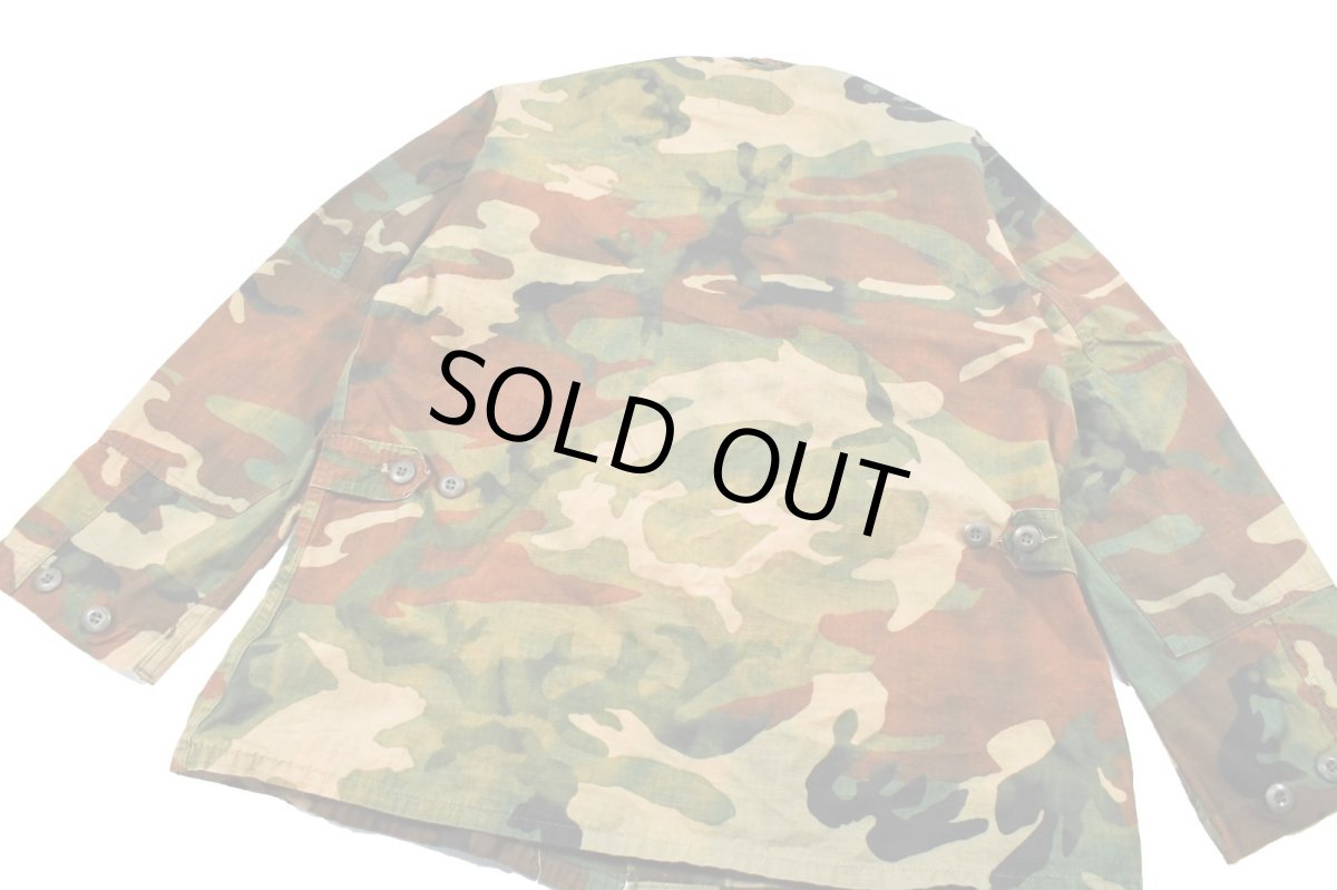画像6: Used Us Military Bleached BDU Coat Woodland Camo (6)
