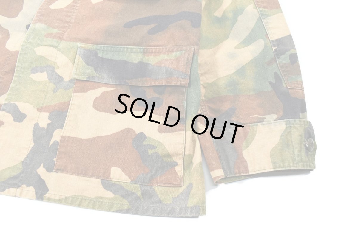 画像3: Used Us Military Bleached BDU Coat Woodland Camo (3)