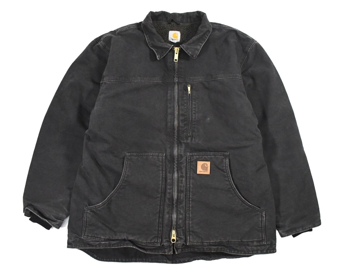 画像1: Used Carhartt Ridge Coat Black (1)