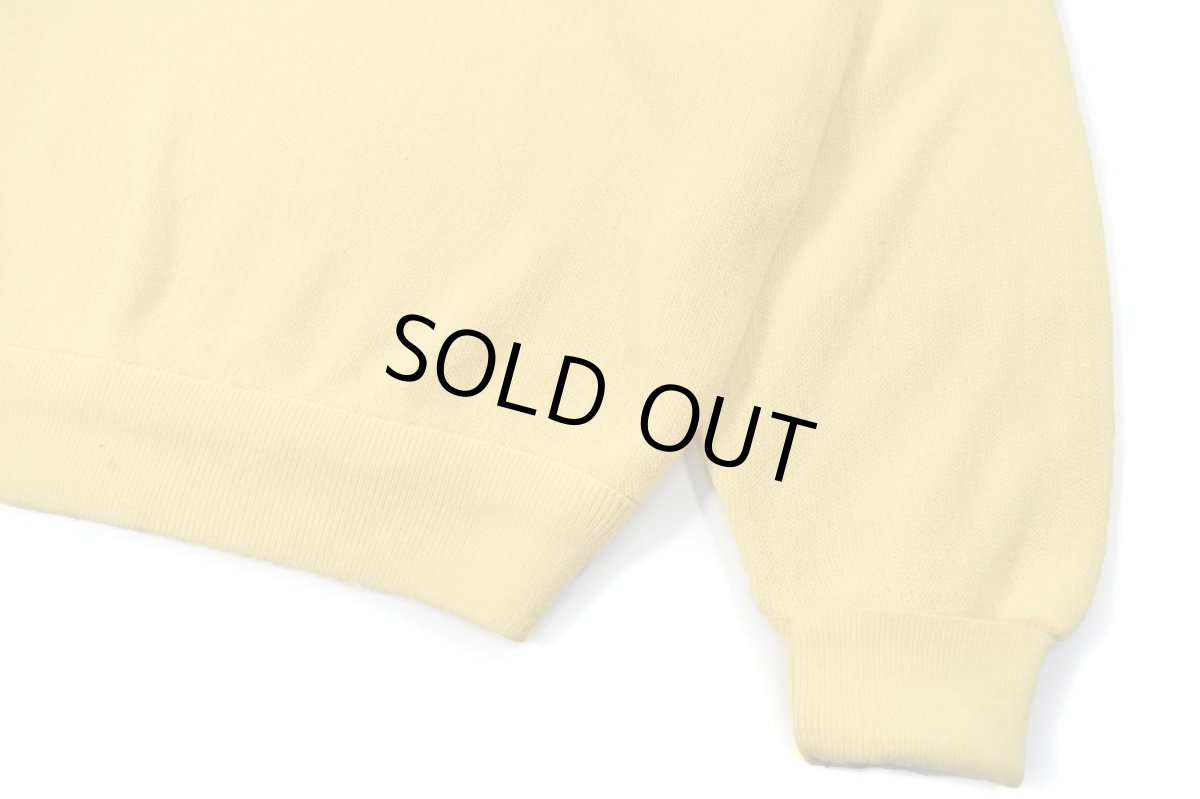 画像3: Used Lacoste Acrylic V-Neck Knit Sweater Yellow made in USA (3)