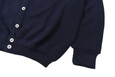 画像3: Deadstock Lacoste Cotton Knit Cardigan Navy made in USA (3)
