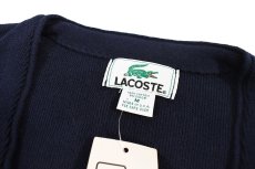画像4: Deadstock Lacoste Cotton Knit Cardigan Navy made in USA (4)