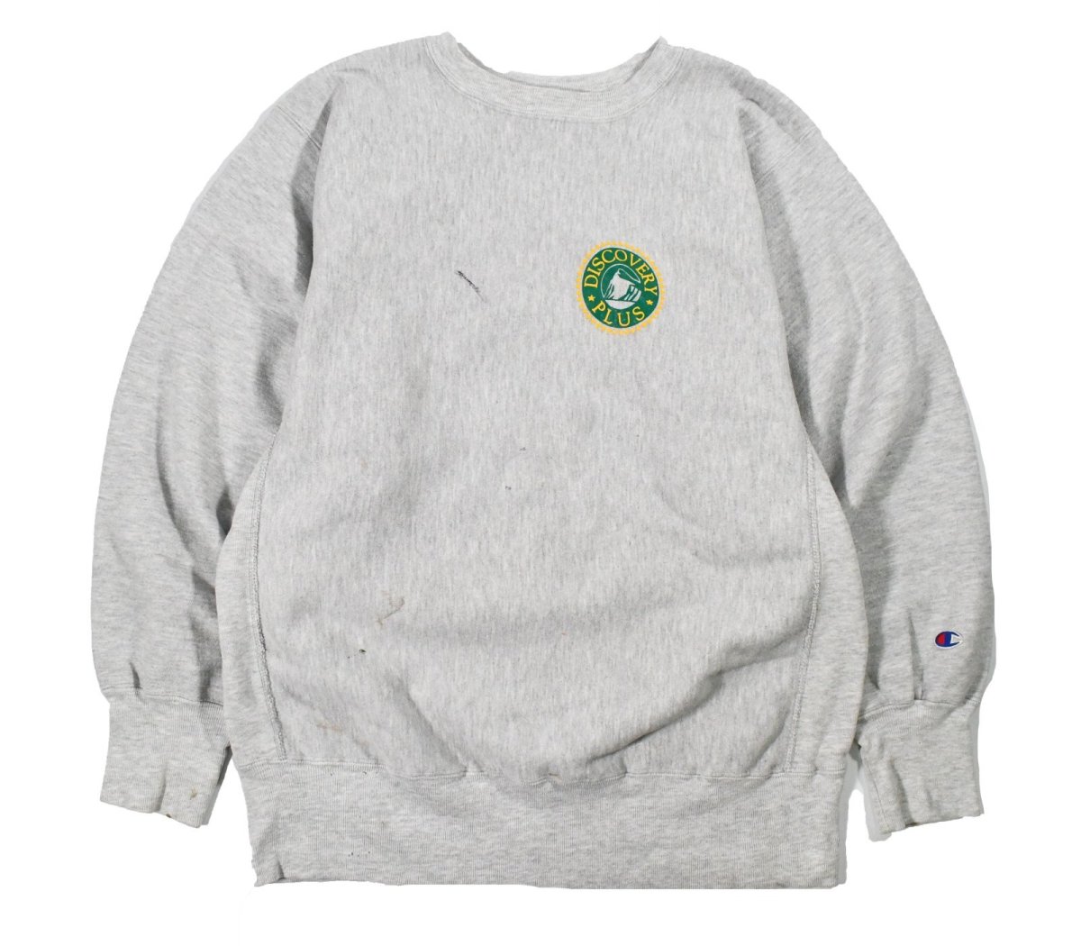 画像1: 90s Used Champion Reverse Weave Sweat Shirt "Discovery Plus" made in USA (1)