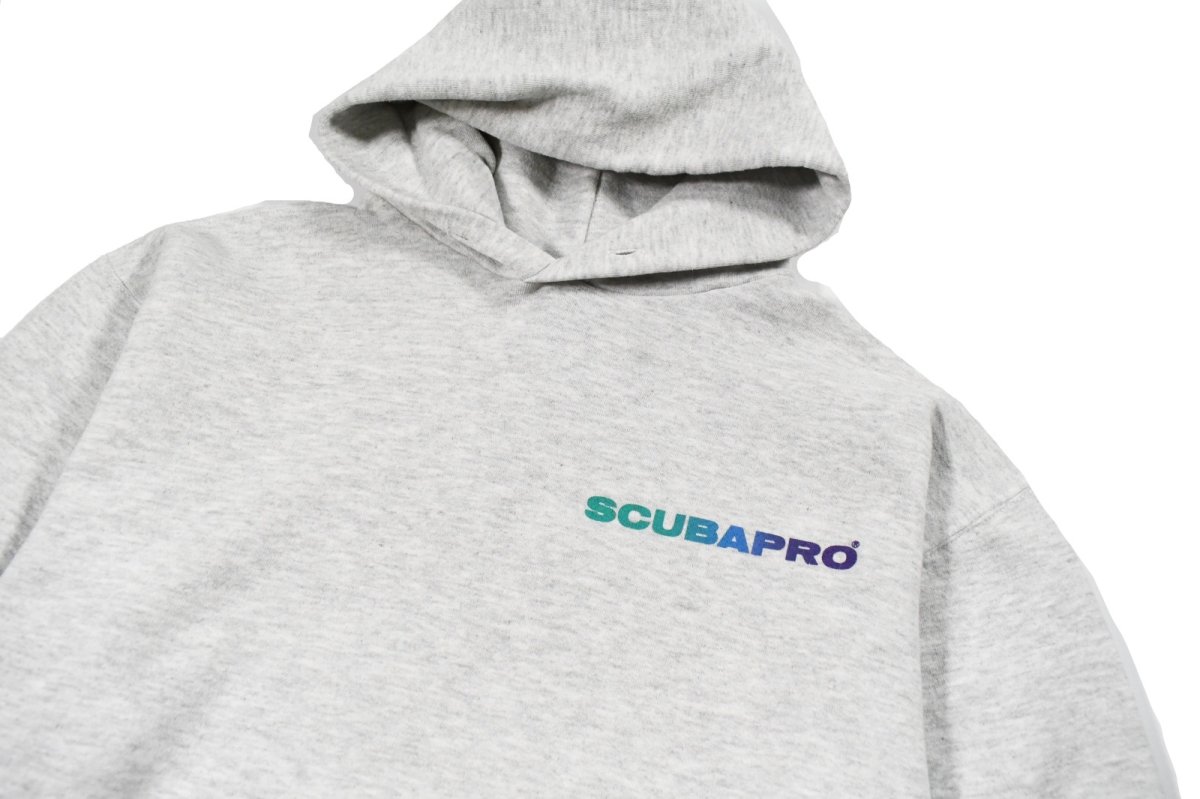 画像2: Used Russell Athletic Print Sweat Hoodie "Scubapro" made in USA 両面プリント (2)