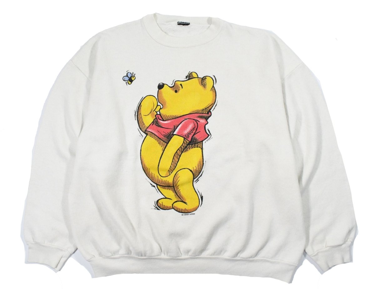 画像1: Used Disney Print Sweat Shirt "Winnie-the-Pooh" (1)