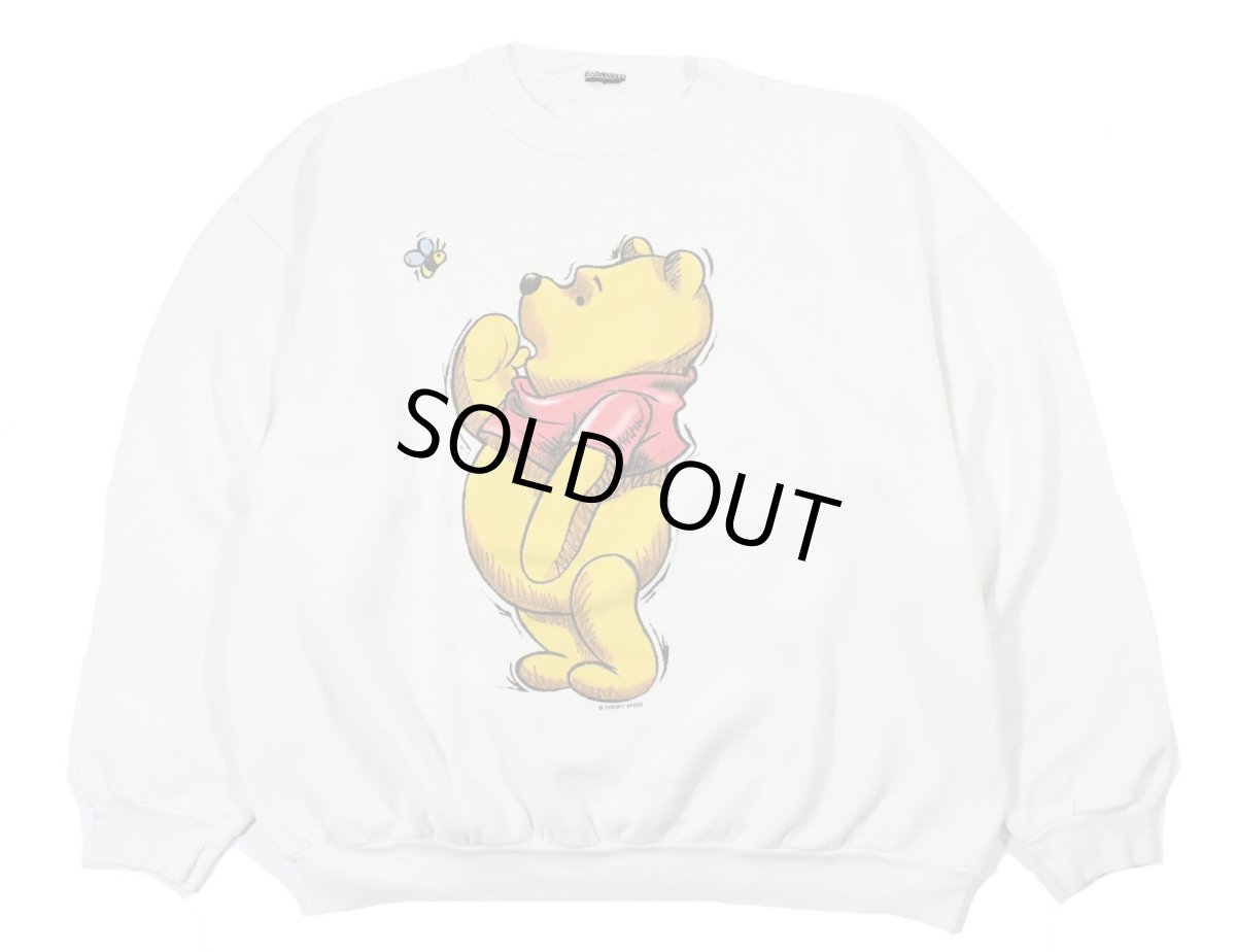 画像1: Used Disney Print Sweat Shirt "Winnie-the-Pooh" (1)