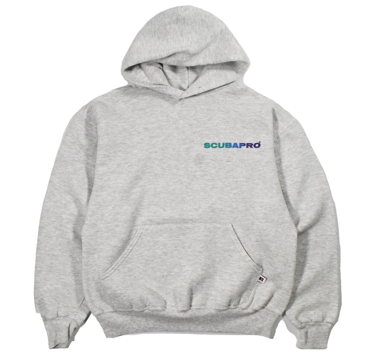 画像1: Used Russell Athletic Print Sweat Hoodie "Scubapro" made in USA 両面プリント (1)