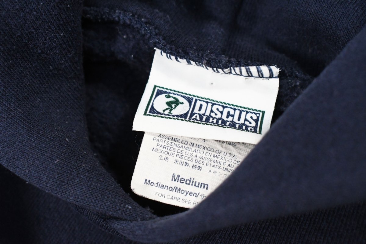 画像4: Used Discus Blank Sweat Hoodie Navy (4)
