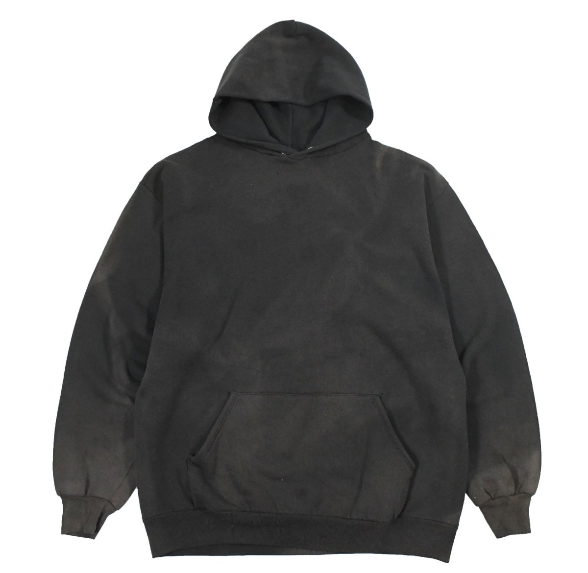 画像1: Used Jerzees Blank Sweat Hoodie Fade Black made in USA (1)