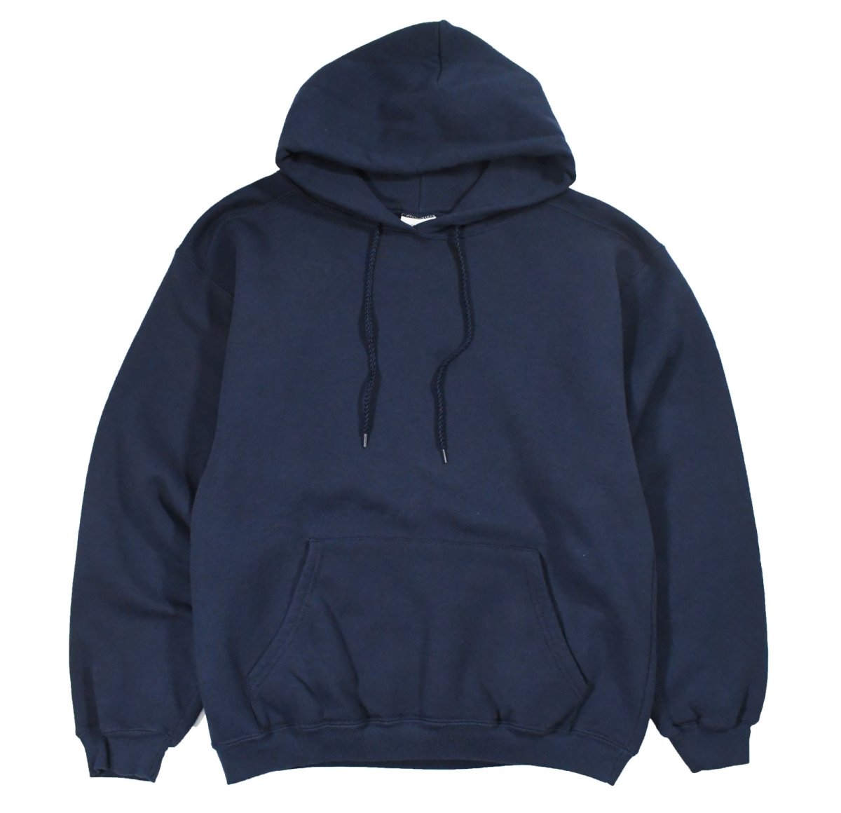 画像1: Used The Cotton Exchange Blank Sweat Hoodie Navy made in USA (1)