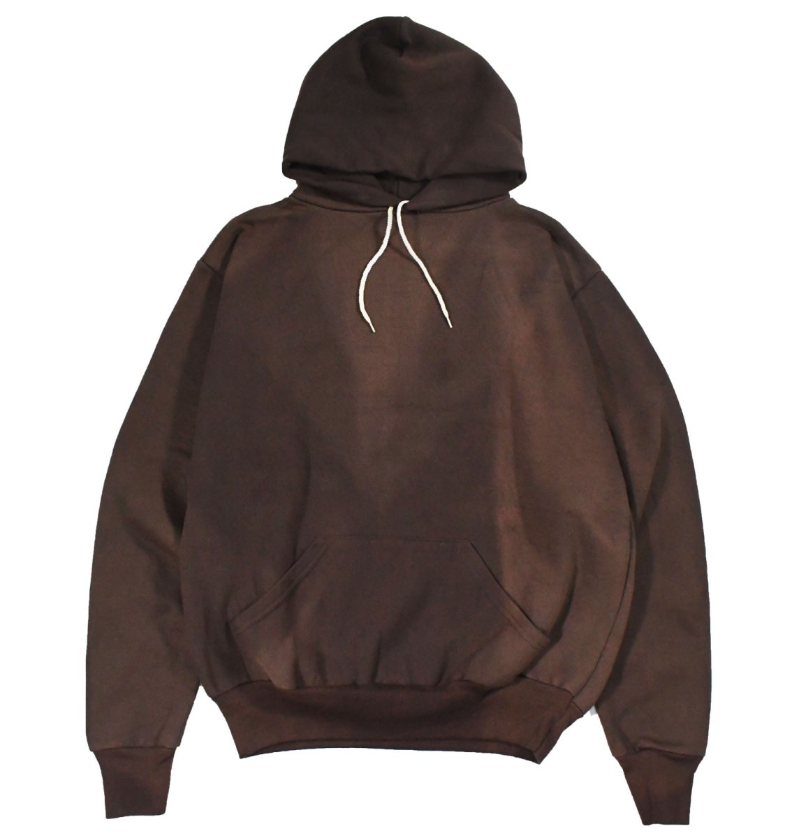 画像1: Used Sports Belle Blank Sweat Hoodie Fade Brown made in USA (1)