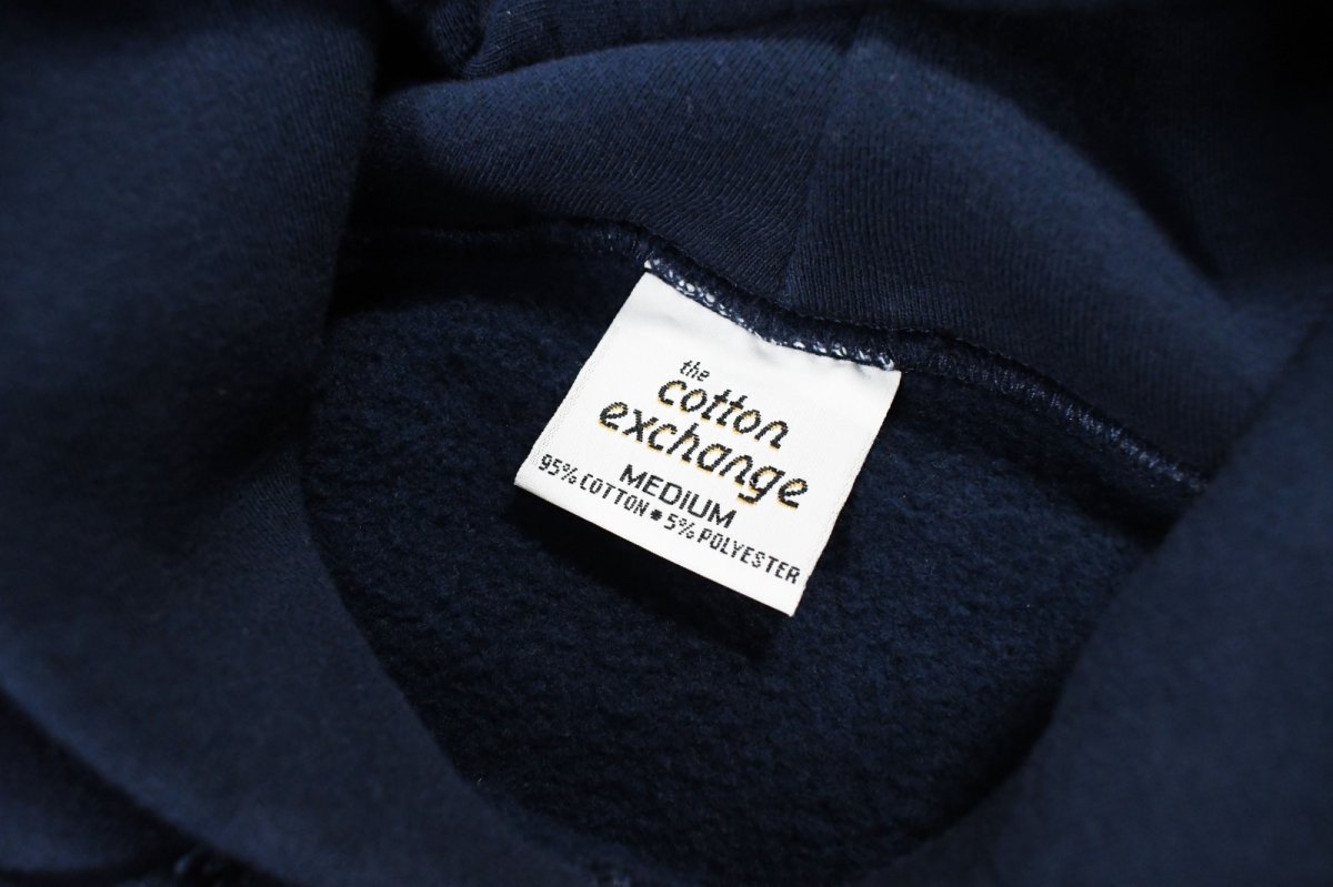 画像4: Used The Cotton Exchange Blank Sweat Hoodie Navy made in USA (4)
