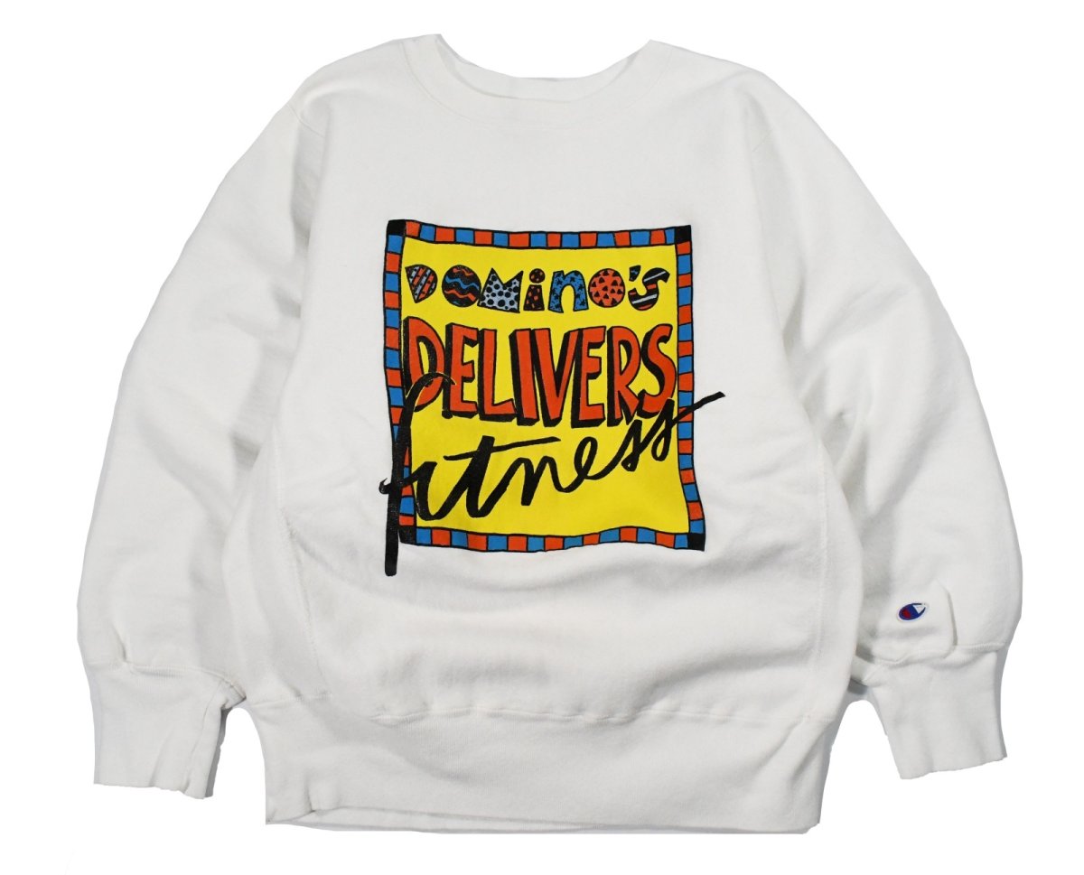 画像1: 80s Used Champion Reverse Weave Sweat Shirt "Domino's Delivers" made in USA (1)