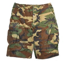 画像1: Used Us Army Rip Stop Customized Combat Jorts Woodland Camo (1)