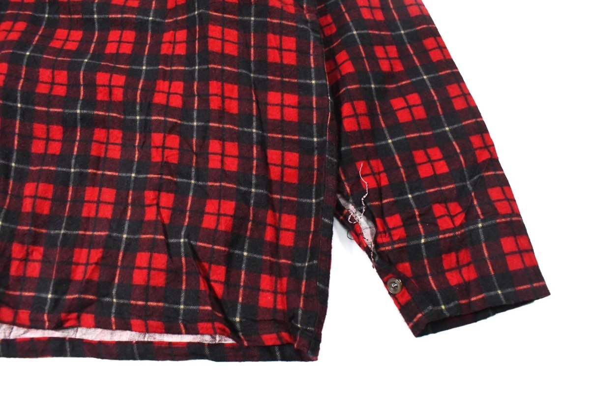 画像3: Deadstock Sportswear Open Collar Print Flannel Shirt (3)