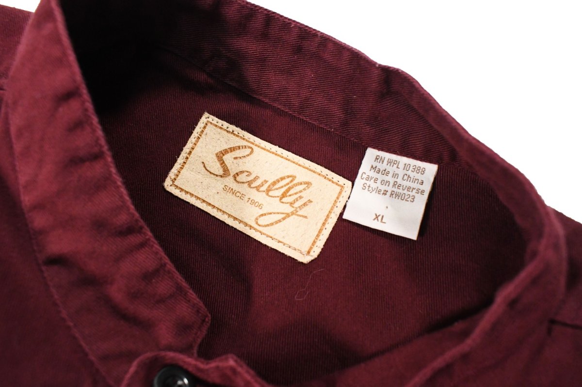 画像4: Used Scully Pullover Shirt Burgundy (4)