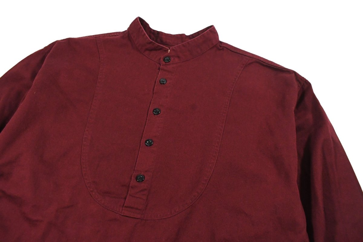 画像2: Used Scully Pullover Shirt Burgundy (2)