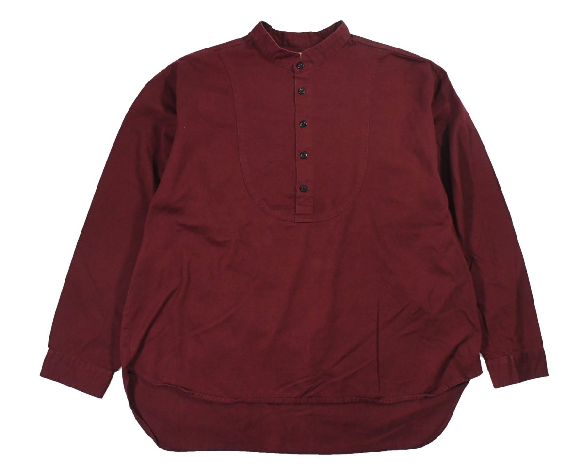 画像1: Used Scully Pullover Shirt Burgundy (1)