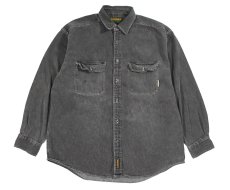 画像1: Used Timberland Black Denim Shirt (1)