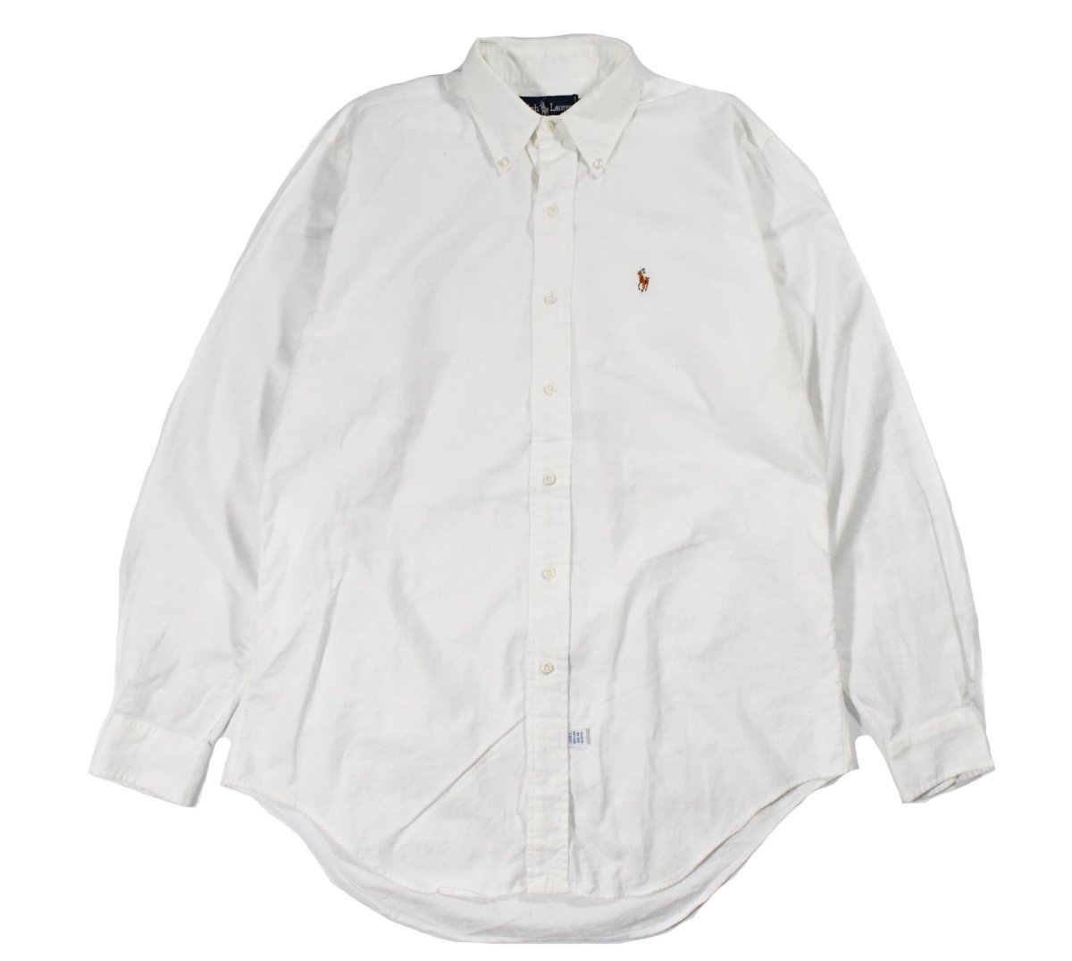 画像1: Used Ralph Lauren B/D Shirt White (1)