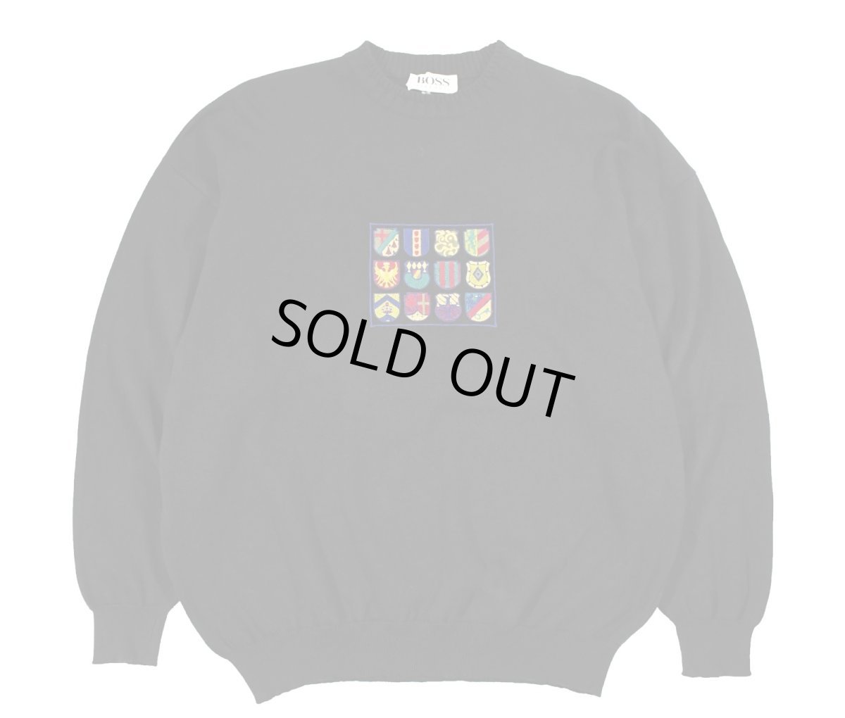 画像1: Used Boss Hugo Boss Cotton Knit Sweater Black (1)