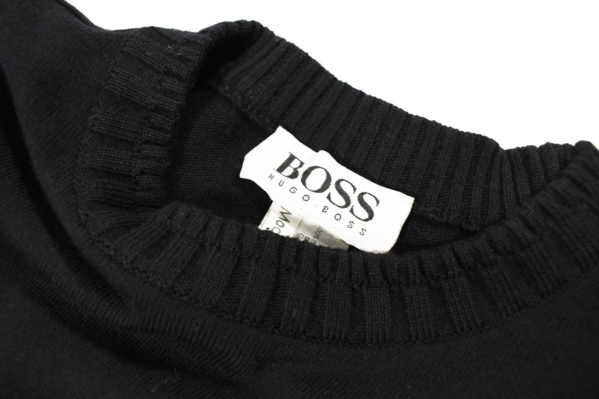 画像4: Used Boss Hugo Boss Cotton Knit Sweater Black (4)