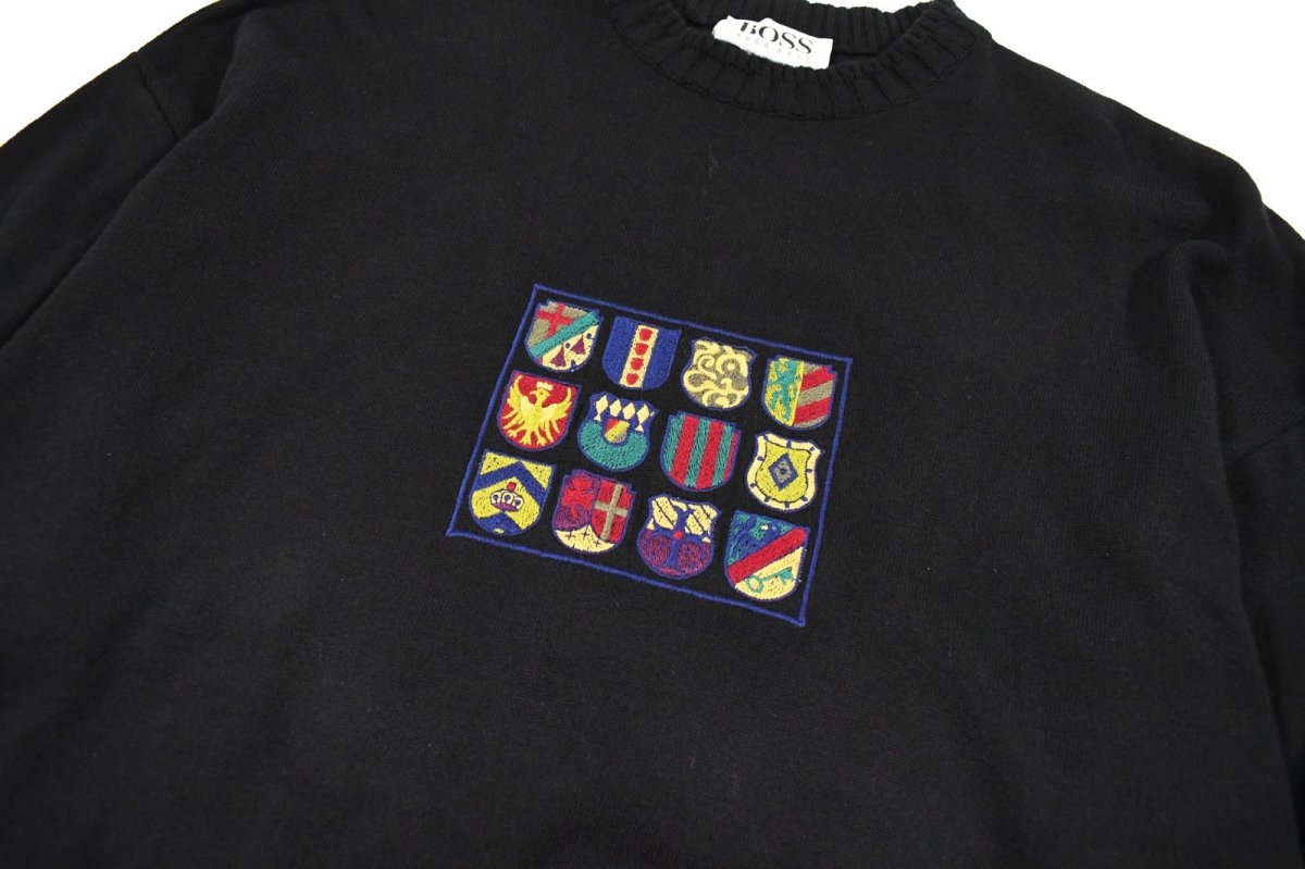 画像2: Used Boss Hugo Boss Cotton Knit Sweater Black (2)