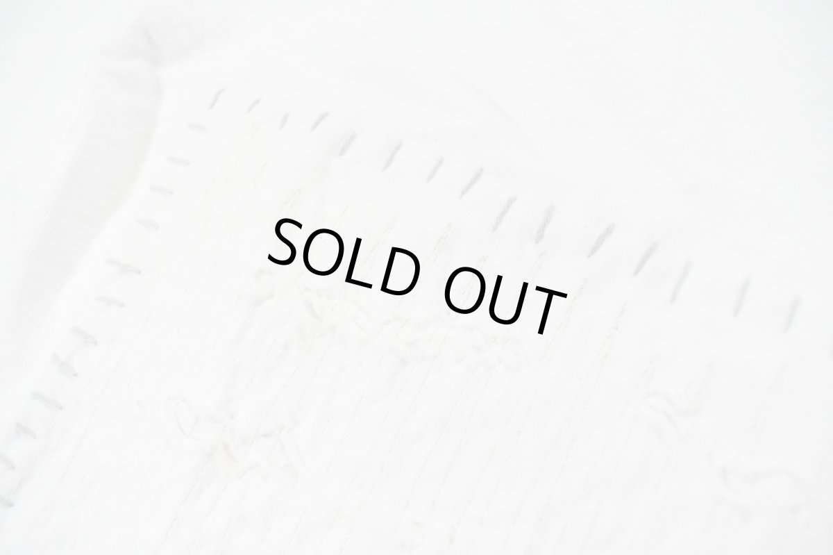 画像3: Los Angeles Apparel Garment Dye Damaged S/S Tee White Silver Stitch (3)