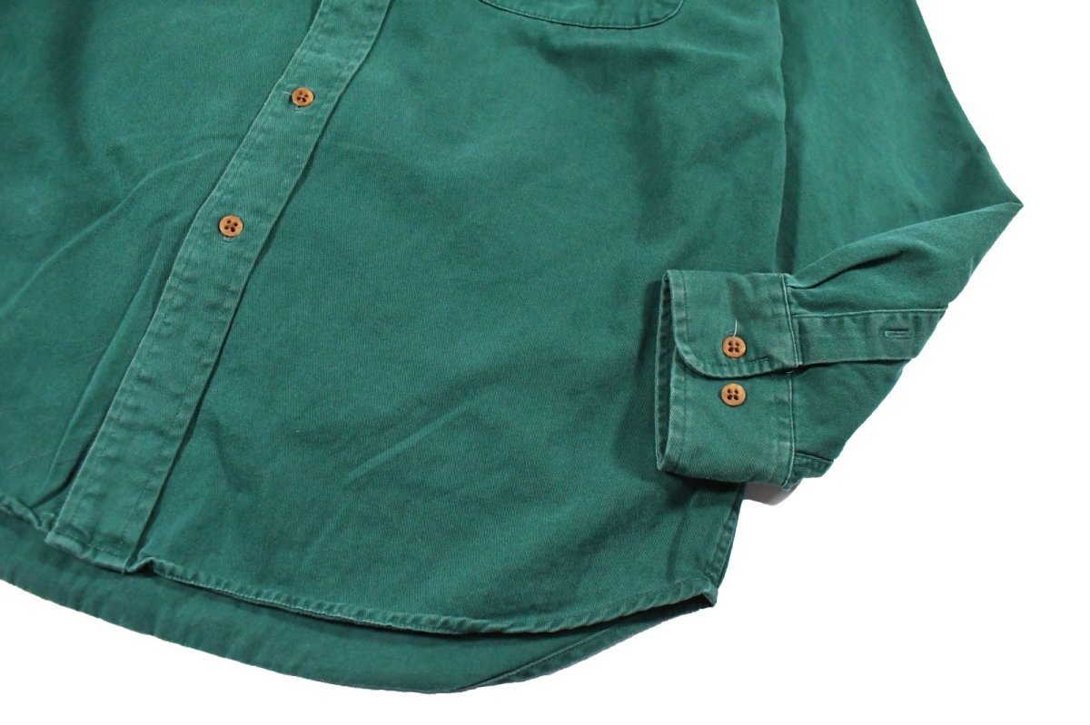 画像3: Used Gap Cotton Twill Shirt Green (3)