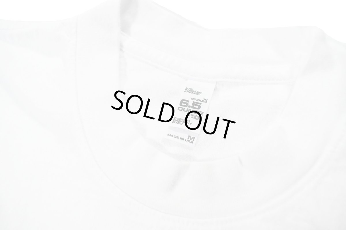 画像4: Los Angeles Apparel Garment Dye Damaged S/S Tee White Silver Stitch (4)