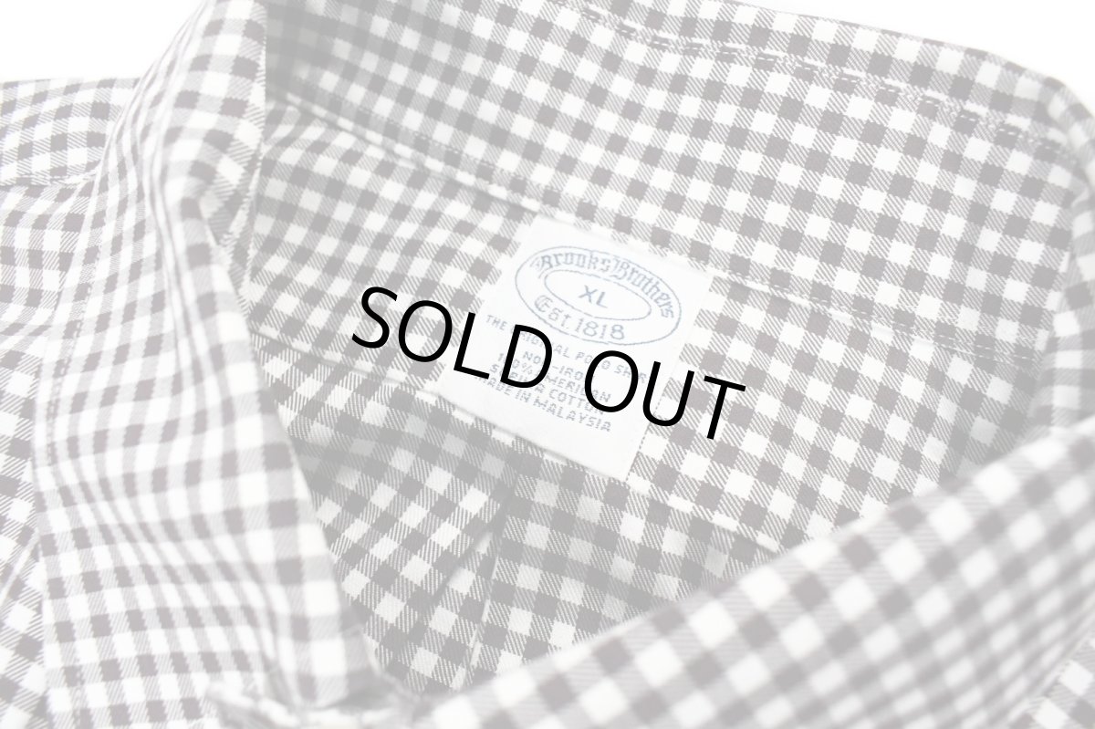 画像4: Used Brooks Brothers Gingham Check B/D Shirt Brown/White (4)