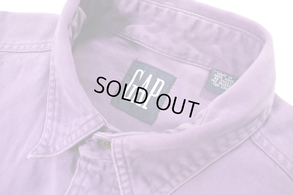 画像4: Used Gap Cotton Twill Shirt Purple (4)