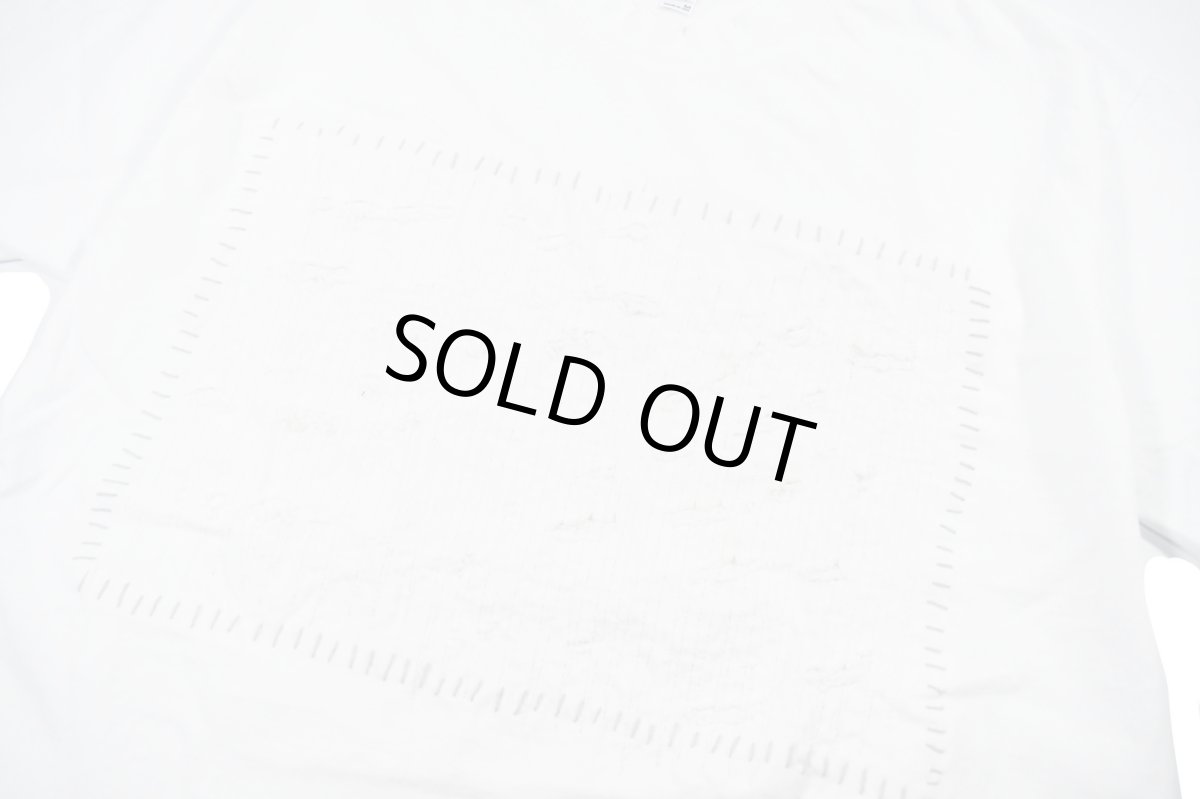 画像2: Los Angeles Apparel Garment Dye Damaged S/S Tee White Silver Stitch (2)